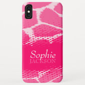 Coques Case-Mate iPhone Poster de animal graphique rose (Dos)