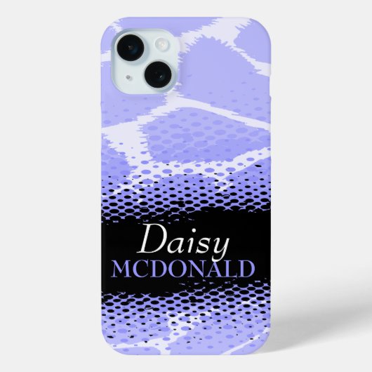 Coques Case-Mate iPhone Poster de animal graphique violet clair (Verso)