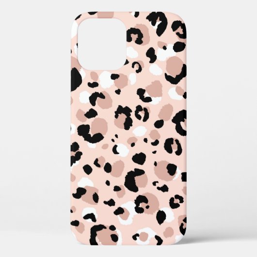 Coques Case-Mate iPhone Poster de animal Léopard Abstrait moderne (Verso)