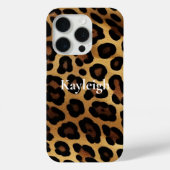 Coques Case-Mate iPhone Poster de animal Leopard Brown or (Verso)