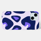 Coques Case-Mate iPhone Poster de animal Léopard Noir Violet (Verso (horizontal))