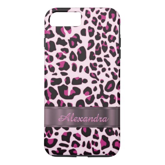 Coques Case-Mate iPhone Poster de animal léopard personnalisé (Dos)