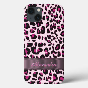 Etui iPhone 13 Poster de animal léopard personnalisé