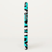 Coques Case-Mate iPhone Poster de animal moderne Cyan Blue Leopard (Dos/Droite)