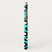 Coques Case-Mate iPhone Poster de animal moderne Cyan Blue Leopard (Dos/Gauche)