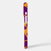 Coques Case-Mate iPhone Poster de animal orange violet clair graphique (Verso / Gauche)