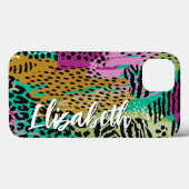 Coques Case-Mate iPhone Poster de animal personnalisé (Verso (horizontal))