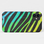 Coques Case-Mate iPhone Poster de animal Rainbow et Black Zebra tendance s (Dos (Horizontal))