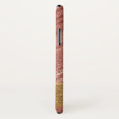 Coques Case-Mate iPhone Poster de animal rose Gold Rose avec Parties scint (Dos/Droite)