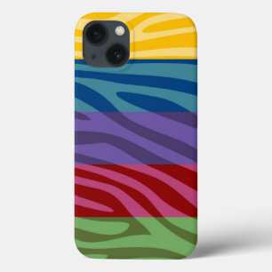 Coques Pour iPhone Poster de animal Skin Zebra Retro Coloré Motif