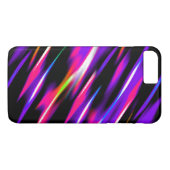Coques Case-Mate iPhone Poster de animal tranché à rayures en néon multico (Dos (Horizontal))