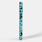 Coques Case-Mate iPhone Poster de animal turquoise Abstrait (Verso / Droite)