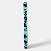 Coques Case-Mate iPhone Poster de animal turquoise Abstrait (Verso / Gauche)