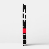 Coques Case-Mate iPhone Poster de animal Zebra noir blanc & rouge (Verso / Gauche)