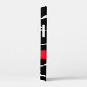 Coques Case-Mate iPhone Poster de animal Zebra noir blanc & rouge (Verso / Droite)