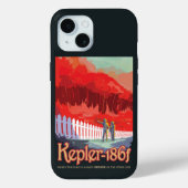 Coques Case-Mate iPhone Poster De L'Espace Rétro De Kepler-186f. (Verso)