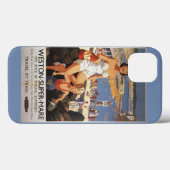 Coques Case-Mate iPhone Poster de Mère & Fils sur le chemin de fer de plag (Verso (horizontal))