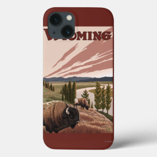 Etui iPhone Case-Mate Poster du Vintage voyage du Bison de la rivière Ye