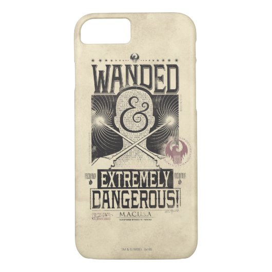 Coques Case-Mate iPhone Poster Recherché déambulé et extrêmement dangereux (Dos)