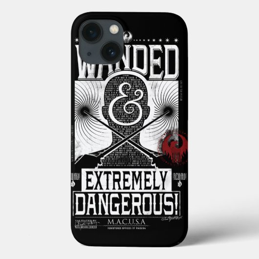 Coques Case-Mate iPhone Poster Recherché géant et extrêmement dangereux -  (Verso)