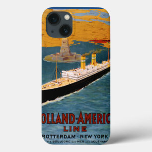 iPhone 13 Case Poster vintage de ligne Holland America restauré
