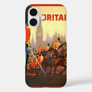 Coques iPhone 16 Poster Vintage voyage, Garde royale britannique