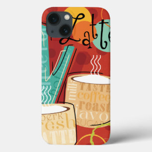 Coques Pour iPhone Pot et tasses décoratifs de Latte