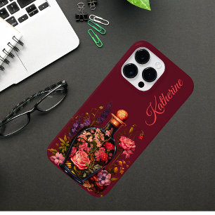 Coque Pour Pour iPhone 14 Pro Max Potion Magique Floral - Vibes Sorcières Nom Person