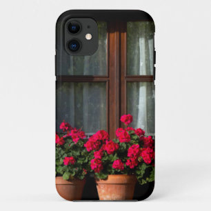 Coques Pour iPhone Pots de fleurs de fenêtre dans un village