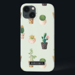 Etui iPhone Case-Mate Pots peints avec Succulents & Cactus Motif iPad<br><div class="desc">Coque ipad moderne et mignonne avec cactus et succulents dans des pots de coeurs peints avec un arrière - plan à la menthe. Ce coque personnalisé sera parfait comme cadeau. Des modèles similaires sont disponibles.</div>
