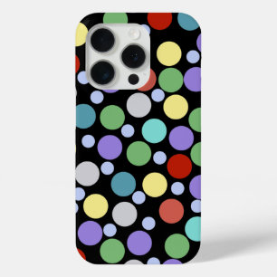 Coque iPhone 15 Pro Pots Polka sur noir