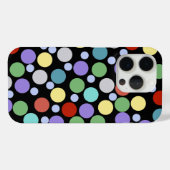 Coques Case-Mate iPhone Pots Polka sur noir (Verso (horizontal))
