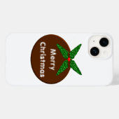 Coques Case-Mate iPhone Pouding de Noël Personnalisable (Verso (horizontal))