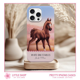 Coque Pour iPhone 15 Poulain Cheval Alezan Personnalisable