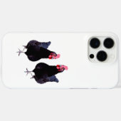Coques Case-Mate iPhone Poules noires se pavanent, (Verso (horizontal))