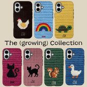 Coques Case-Mate iPhone Poulet au Crochet Mignon Monogramme Initiales Pers