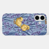 Coques Case-Mate iPhone Poulets et hyacinthes bleu ciel (Verso (horizontal))
