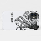 Coques Case-Mate iPhone Poulpe en noir et blanc (Dos (Horizontal))