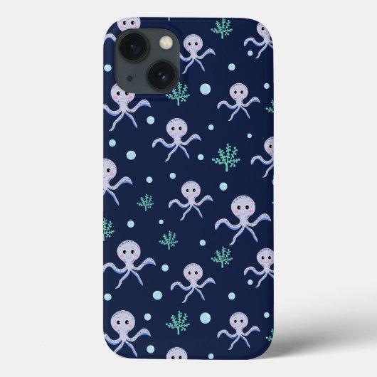 Coques Case-Mate iPhone Poulpe sous la mer motif pour enfants (Verso)