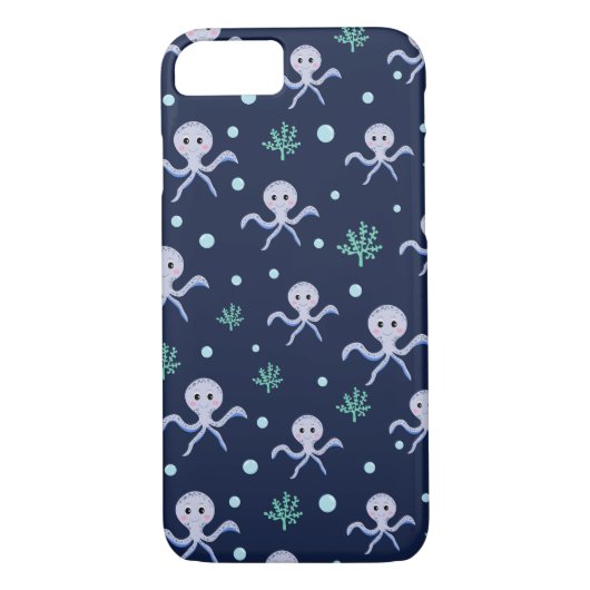 Coques Case-Mate iPhone Poulpe sous la mer motif pour enfants (Dos)