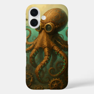 Coques iPhone 16 Poulpe Steampunk