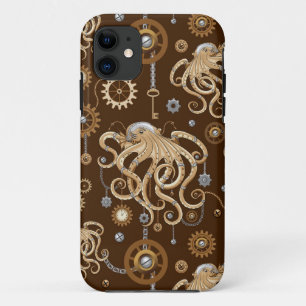 Case-Mate iPhone Case Poulpe Steampunk Rétro Fantastique Mécanique