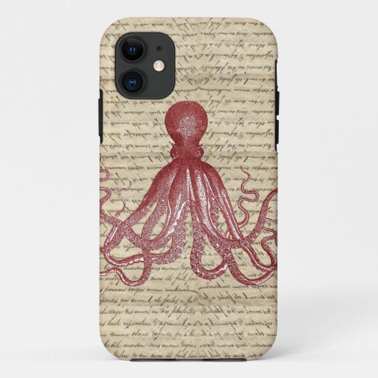 Coques Case-Mate iPhone Poulpe vintage (Dos)