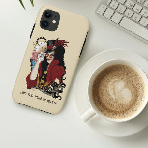 Case-Mate iPhone Case Poulpe Vintage Dame Victorienne Steampunk Rouge