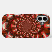 Coques Case-Mate iPhone Pouls Cramoisi | Langue Kaléidoscope Art Abstrait (Verso (horizontal))