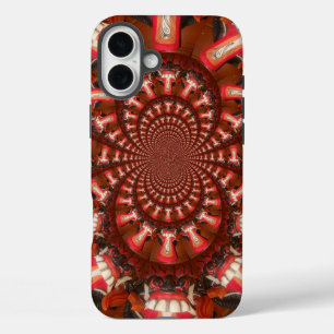 iPhone 16 Plus Case Pouls Cramoisi Langue Kaléidoscope Art Abstrait