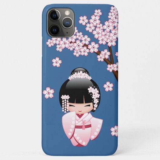 Coques Case-Mate iPhone Poupée blanche Kimono Kokeshi - mignonne Geisha Gi (Dos)