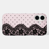Coques Case-Mate iPhone Poupée Coquette Polka Dentelle (Verso (horizontal))