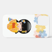 Coques Case-Mate iPhone Poupée d'été Kokeshi - Kimono Jaune Geisha Girl (Verso (horizontal))
