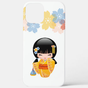 Case-Mate iPhone Case Poupée d'été Kokeshi - Kimono Jaune Geisha Girl
